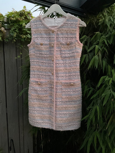 Sommer tweed kleid s - tweed, gr.