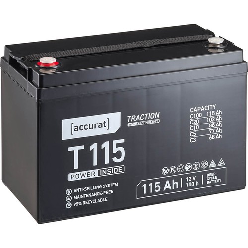 Solarbatterie gel 12v 115ah - gel,