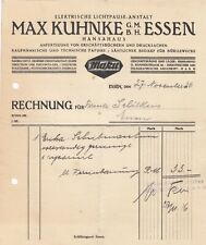 ESSEN, Rechnung 1926, Max Kuhnke GmbH Elektrische Lichtpause-Anstalt