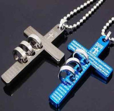 Anhänger Kreuz Bibel silber