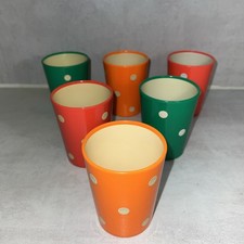 6 DDR Becher Trinkbecher Punkte Plastik Ostalgie Kult  Camping Punktebecher