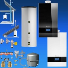 Buderus GB182 i.2 Gas Brennwert Therme 15-25 kW Gasheizung Paket WW Speicher