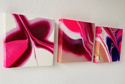 Abstraktes acryl pouring - acryl,
