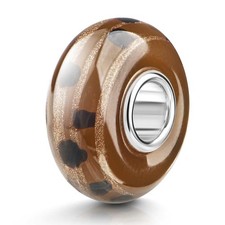 MATERIA Glas Bead braun gold