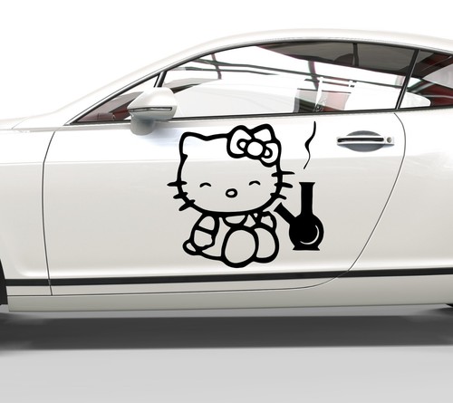 Aufkleber stoned kitty - aufkleber,