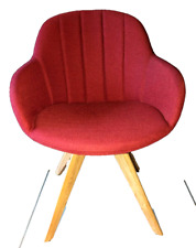 Niehoff Schalensessel Coppa Stoff Rot Gestell Eiche neuwertig TOP Zustand