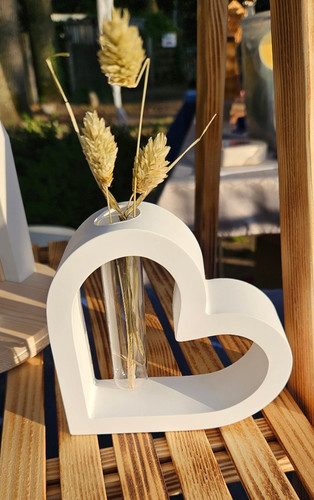 Herz vase aus keramik mit - herz,