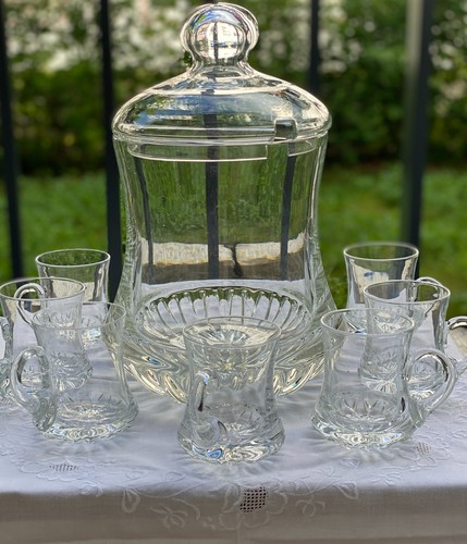 Elegantes bowle set aus glas - elegantes,