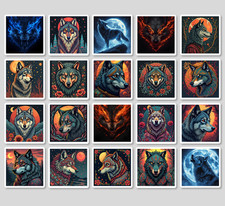 Wolf Aufkleber Vinyl Sticker