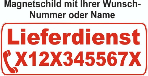 Magnetschild lieferdienst 31 - ,