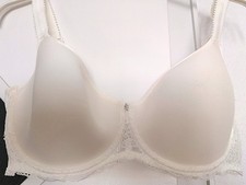 Mey Bügel-BH Soft Schalen nahtlos T-Shirt Gr.75E Spitze Neu Creme