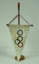 Antiker Seltener Tisch Wimpel OLYMPIA 1936
