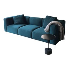 Cassina Sofa Mex-Hi Stoff Look Ottavio Col.98/5313L019 Grün mit 2 Kissen