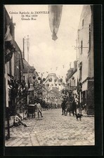 AK Janville, Comice Agricole 1929, Grande Rue 