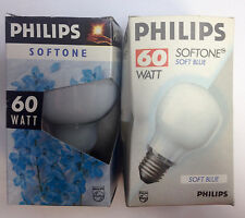 PHILIPS  SOFTONE BLUE/BLAU T60 60W 230V E27  60WATT GLÜHLAMPE LAMPE BIRNE