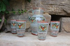 großer Glaskrug 2 l mit 5