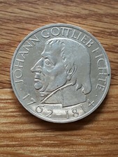 BRD , 5 DM, 1964 J , Johann Gottlieb Fichte, J.-393, Silber, orig., st