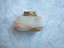 altes  EGZ Tischfeuerzeug Marmor Onix rosa Onyx Briefbeschwerer