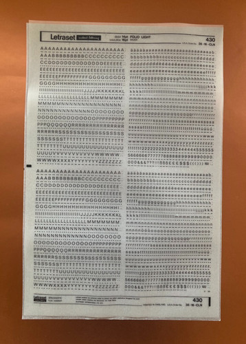 Letraset 430 folio light - folio,