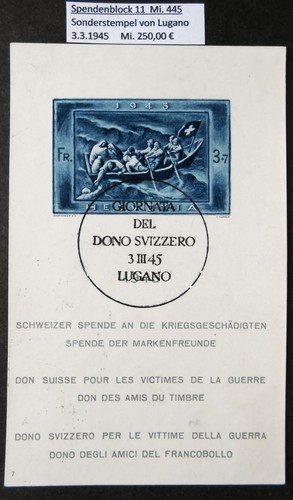 Schweiz block spendenblock - block, 11.