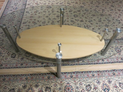 Couchtisch glastisch oval - -glastisch,