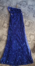 Blaues abendkleid mit - blaues,