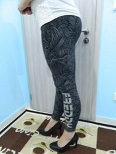 7/8 Sport Leggings  Gr.36  Freddy   schwarz - silber