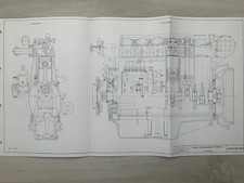 MWM Dieselmotor D 226-C / 6-Zylinder) Längs- und Querschnittbild