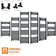 Handtuchheizkörper 600 mm breit Heizkörper matt schwarz Designer Bad Rad UK 