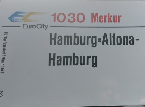 Zuglaufschild merkur - zuglaufschild,