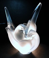 ca.1950 KRISTALL VASE LALIQUE "SYLVIE" ca.20cmH 2,4kg NP 1.200€ SEHR GUT ZUSTAND