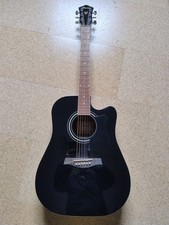 Ibanez Halbelektrische Western-Gitarre schwarz gebraucht mit Tonabnehmer u.Tuner