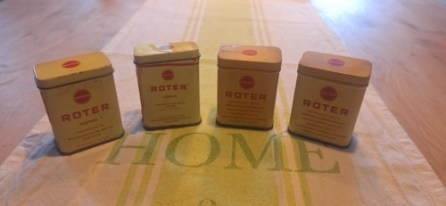 Blechdosen roter alte - roter,,