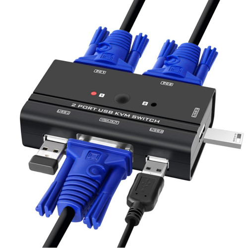 Kvm switch port vga usb - switch, 2