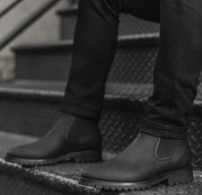 Thursday Boots The Legend Chelsea Boots Schwarz Matt Leder Herren Größe 9,5