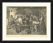 Gute Anlagen Hunde Kinder Wirtshaus Kachelofen Schirm Bier  Faksimile_E 10050