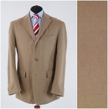 Brauner Herren Blazer 42R UK Größe CASA BLANCA Baumwolle Sport Mantel Vintage Jacke