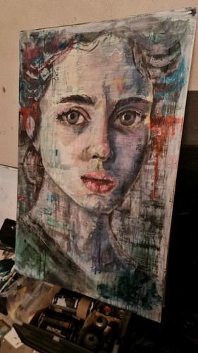 Großes acrylbild 120x60 frau - acrylbild,