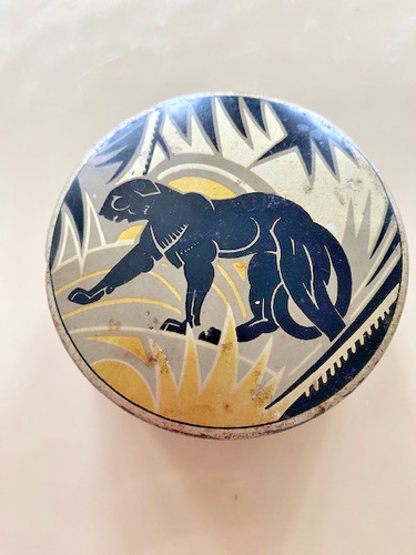 Art deco dose deckel - dose:,