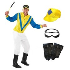Gelbes Jockey Kostüm für