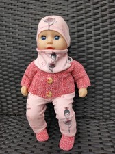 Puppenkleidung 36cm 38cm Set  Handmade 5tlg m. Loop u. Söckchen Motiv Ballerina 