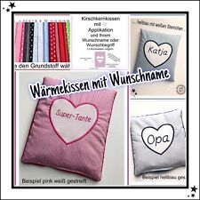 Wärmekissen mit Name, Kirschkernkissen,personalisiert,handmade,Herz,zauberfaden1