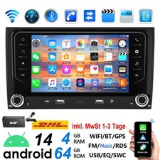 4+64GB DAB+ Android Apple Carplay Autoradio GPS Für Audi A4 8E 8H B6 B7 2000-09