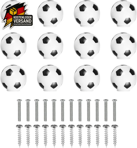 Fußball möbelknöpfe 12er - fußball,