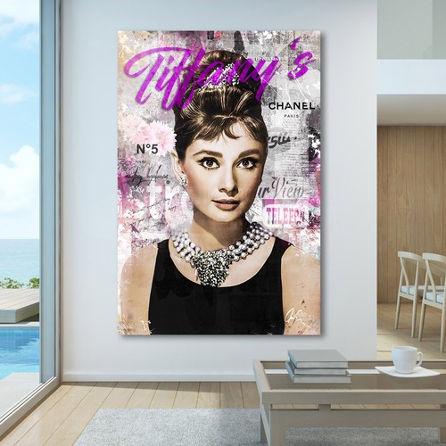Acrylglasbild audrey hepburn - acrylglasbild,