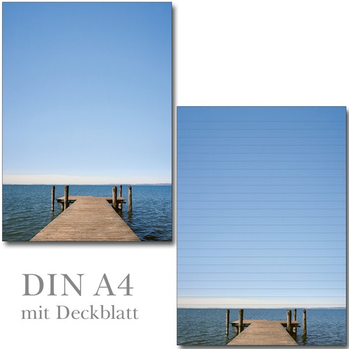 Schreibblock seeblick liniert - schreibblock,