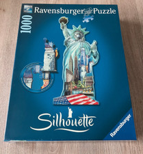 1000Teile Puzzle - Freiheitsstatue New York - Silhouette - Ravensburger -NEU OVP