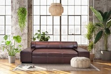 Super lange Echtleder Sofa