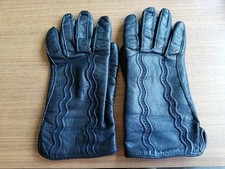 Schwarze Handschuhe mit Muster - Vintage