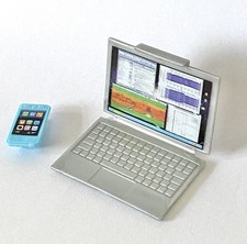 Barbie Puppenhaus Größe Kunststoff Laptop Computer Handy iPhone